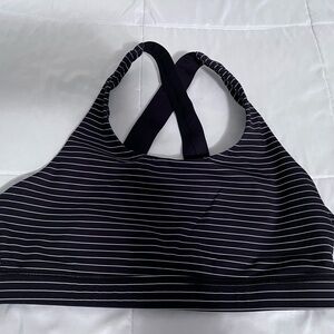Born Primitive Black and White Striped Bra No Pads